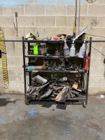 Rolling Storage Rack w/Contents