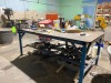 Metal Work Shop Table w/Vise & Contents