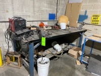 Metal Work Shop Table w/5" Wide Vise & Contents
