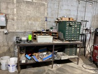 Palmgren Bench Grinder including Work Shop Table and Contents