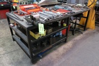 (2) 96" x 48" Steel Fab. Workbenches with (1) Wilton 4" Vise
