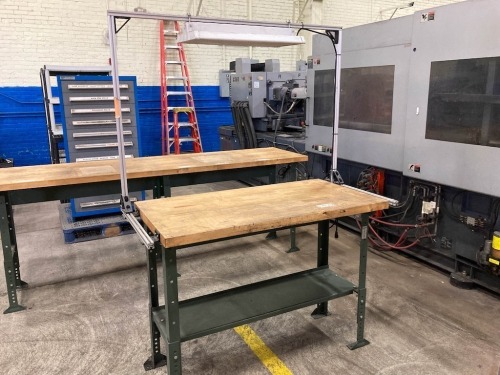 Lot of (2) Steel Work Benches