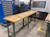 Lot of (2) Steel Work Benches - 2