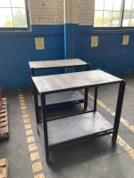 Lot of (2) Steel Shelving Units & Steel Stand