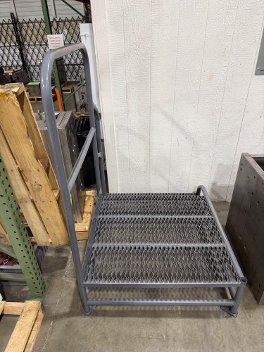 Rolling Work Platform w/Handrail