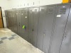 Lot of Gray Single-Tier Employee Lockers - 2