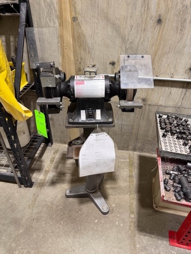 Dayton 8 in Double-End Bench Grinder on Pedestal Stand