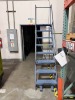 Lot of (2) Rolling Warehouse Ladders