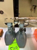 Lot of (2) Digital Micrometers w/Stands