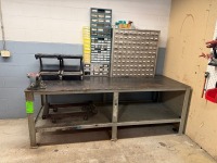 Heavy Duty Steel Workbench w/5-1/2 in Bench Vise and Contents