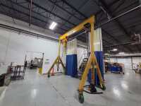 Spanco 10 Ton Portable A-Frame Gantry Crane w/(2) 5 Ton Hoists
