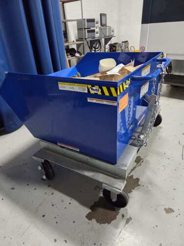 2020 Vestil 2,000 lb Forklift Dump Hopper Container Or Tote